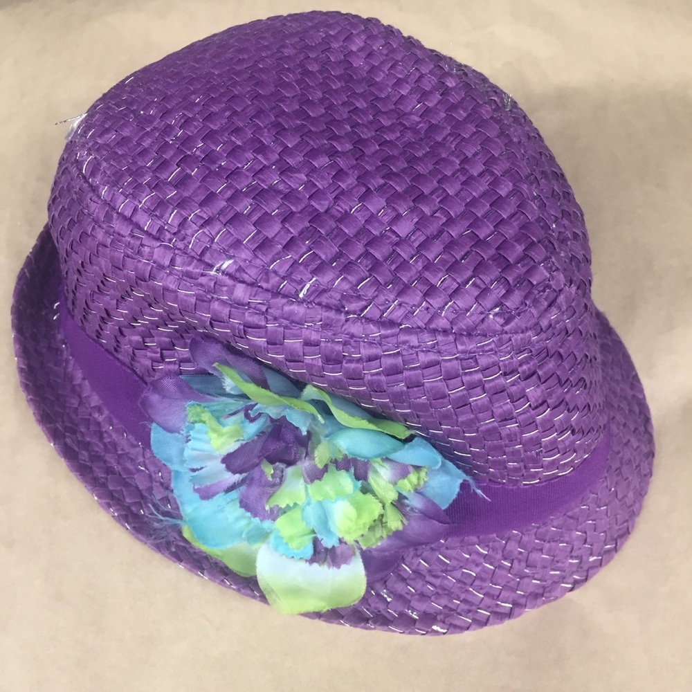 Super cute Purple shimmering little girls Fedora!